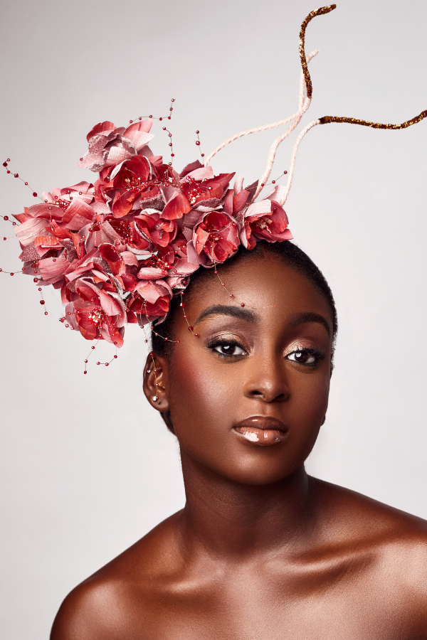Scarlet Blossom Fascinator
