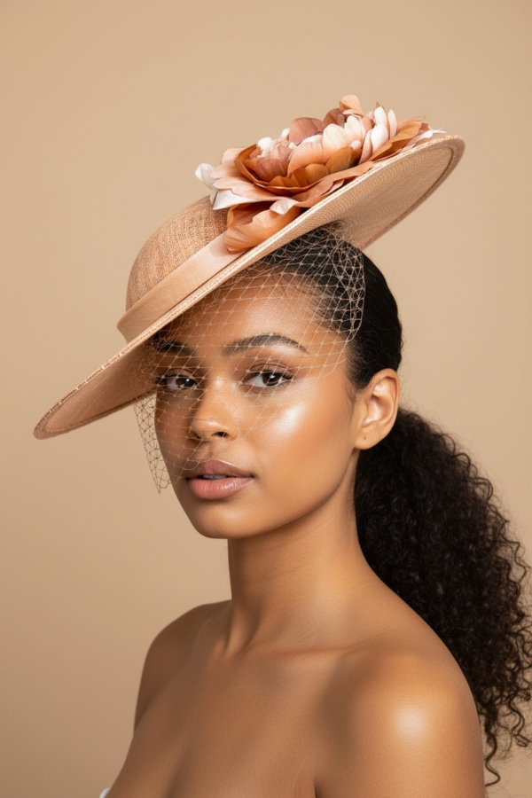 Peach Wide-Brim Hat