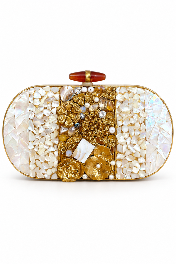 Pearl Mosaic Clutch