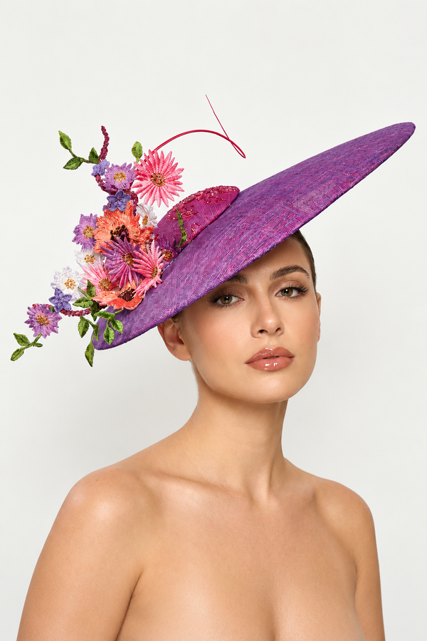 Floral Elegance Disc Hat