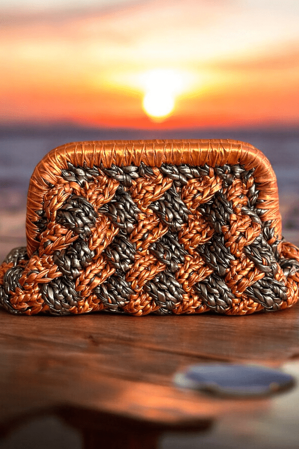 Sunset Woven Clutch
