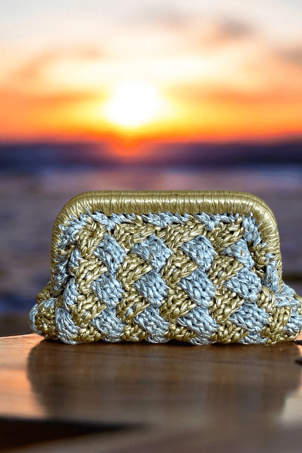 Sunset Woven Clutch